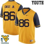 Youth West Virginia Mountaineers NCAA #86 William Crest Jr. White Authentic Nike Stitched College Football Jersey RJ15B44EM